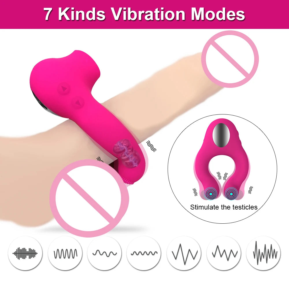 Sucking Penis Ring Vibrator Cock Ring