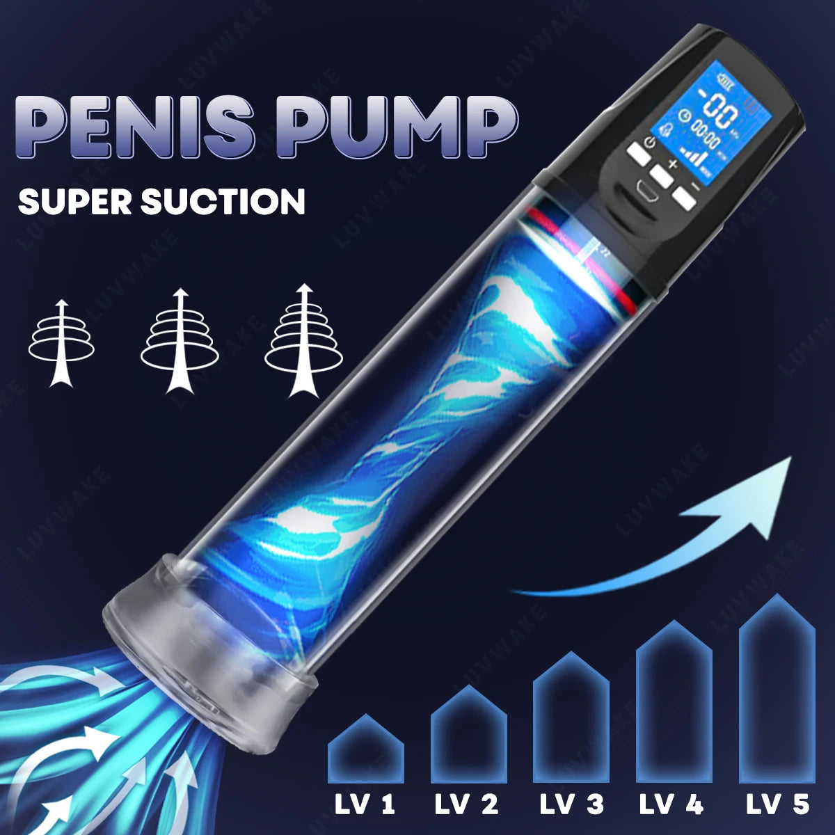 Automatische Penis-Vakuumpumpe – 4 Saugmodi 